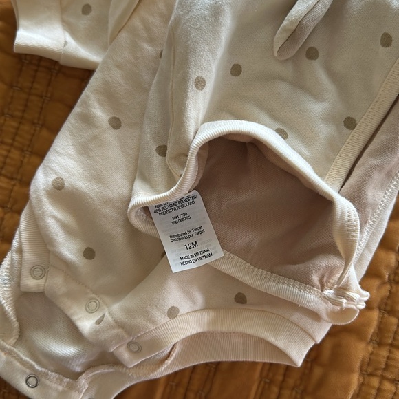 Cat & Jack Bunny Bonnet and Polka Dot Onesie - Picture 4 of 4